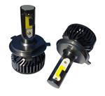 H4 koplamp set | 2x LED COB daglichtwit 6000K | 2x36W 9-32V - geforceerde koeling