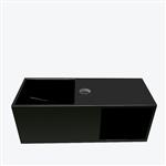 Fontein Aquasplash Jolie 54x20cm met Nis Solid Surface Mat Zwart