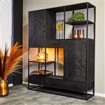 Vakkenkast New York | XXL | Zwart Visgraat | 160x200x45 cm