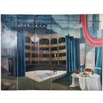 Rotterdamse geschiedenis Reusachtig Schilderij; Periact (6 delen-3 voorstellingen). Geschilderd in 1