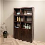 Vakkenkast Jaxx 145x50x230 cm | Mangohout | Bruin