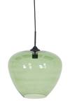 Hanglamp Mayson Ø40x34 cm glas groen-mat zwart