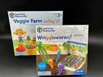Voordeelset: Motoriek! Veggie farm & Wriggle worms (groenteboer sorteerset en kronkelwormen)
