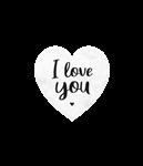 I Love You Marmer Hartje 5cm