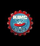 Blauwe Onderzetters King Of The Grill 11cm