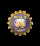 Bruine Onderzetters Beer Is Better 11cm