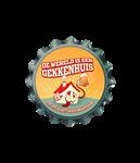 Blauw Gele Onderzetters Gekkenhuis 11cm