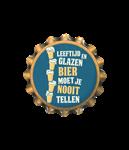 Blauw Gele Onderzetters Leeftijd En Glazen Bier 11cm