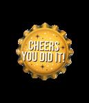 Gele Onderzetters You Did It 11cm