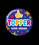 Donkerblauwe Button Topper 5,5cm