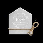 Grijze Cement Huisje Mama 8cm