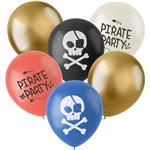 Piraat Ballonnen Gekleurd 33cm 6st