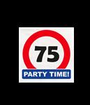 75 Jaar Servetten Verkeersbord 16,5cm 16st
