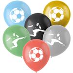 Voetbal Ballonnen Gekleurd 33cm 6st