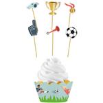 Voetbal Cupcake Toppers 6st