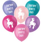 Happy Birthday Ballonnen Paarden 33cm 6st