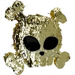 Piraat Pinata Goud Schedel 50cm