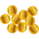 Gouden Confetti Munten 50st