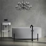 Vrijstaand Bad BWS Solid Surface 162x78x55 cm Mat Wit