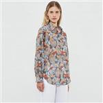 Massimo Alba blouse katoen/linnen Anna dessin Maat: XXL