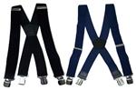 Duo Pack  Heavy Duty Bretels (zwart donkerblauw) 4 clips