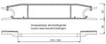 Verplaatsbaar afscheidingshek tussen twee boxafscheidingen, lengte 270-330 cm