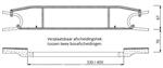 Verplaatsbaar afscheidingshek tussen twee boxafscheidinge, lengte 300-400 cm