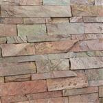 Natuursteen strips koper kleurig wandbekleding leisteen Copper-45m²
