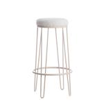 Barkruk ALICE Ø41x73 cm | Bouclé crème+crème