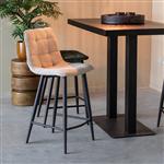 Barkruk Jelt 42x46x92 cm Naturel Boucle | Zwart Metaal | Leverbaar Vanaf Week 24