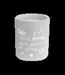 Cement candle - Durf, droom…