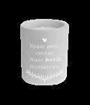 Cement candle - Spaar geen centen