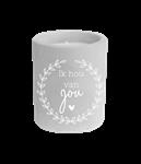Cement candle - Ik hou van jou