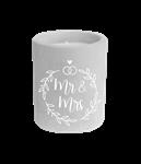 Cement candle - Mr. & Mrs.
