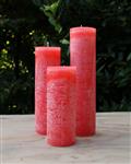 Krulkaars, Bika Kaarsen, set van 3, donker zalmrood 333147