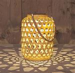 Solar Lantaarn Windlicht - 15 x 21 cm - Naturel - Anna’s Collection - Voor Bloemschikken en Decorati