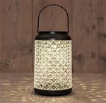 Solar Lantaarn Windlicht - Transparant - 12,5 x 12,5 x 20 cm - Anna’s Collection - Voor Bloemschikke