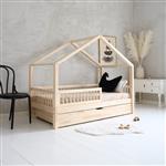 Houten Bedhuis Plus  met slaaplade - configuratie Bedhuis PLUS Naturel 160x80cm