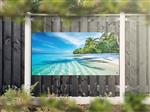 NR 1218: Tuinposter Tropisch strand 90x180cm
