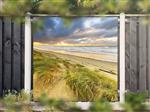 NR 1409: Tuinposter strand met wolkenlucht 180x180cm