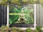NR 1319: Tuinposter Boeddha groen 120x180cm