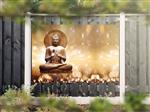 NR 1320: Tuinposter Boeddha goud 120x180cm