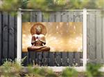 NR 1220: Tuinposter Boeddha goud 90x180cm