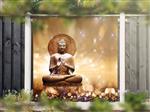 NR 1420: Tuinposter Boeddha goud 180x180cm