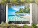 NR 1318: Tuinposter Tropisch strand 120x180cm