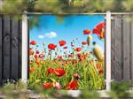 NR 1401: Tuinposter klaprozen 180x180cm