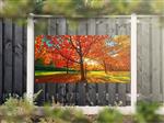 NR 1227: Tuinposter boom herfstkleuren 90x180cm