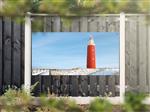 NR 1229: Tuinposter vuurtoren winter 90x180cm