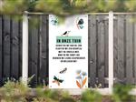 NR 1236: Tuinposter fluiten we een deuntje wit 180x90cm