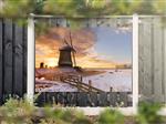 NR 1328: Tuinposter molen winter 120x180cm